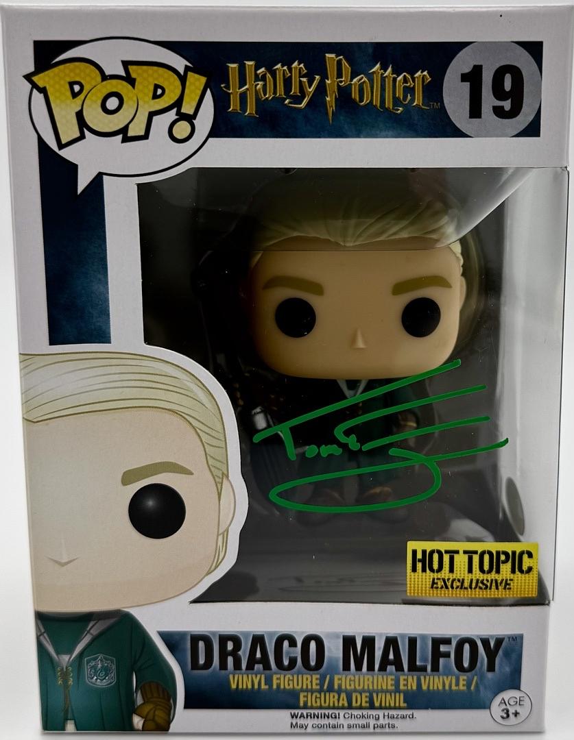 Tom Felton Signed Funko Pop #19 Draco Malfoy (Harry Potter) - JSA COA
